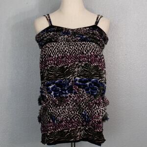 Epic Threads Deconstructed Animal Print Top Size S